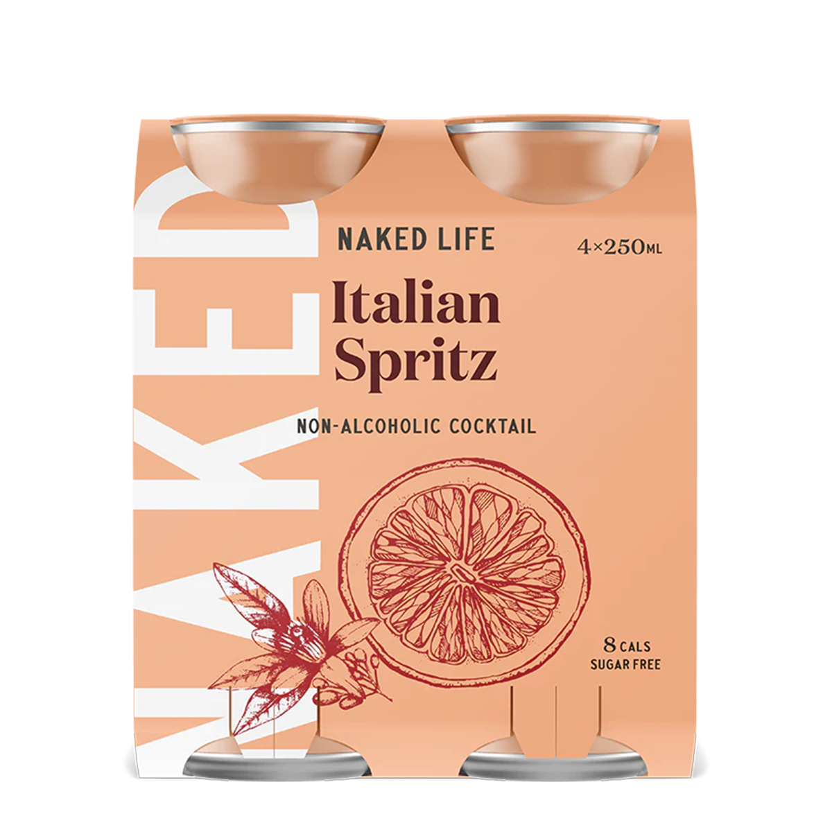 Naked Life Cocktail Italian Spritz 4 x 250ml | Harris Farm Online
