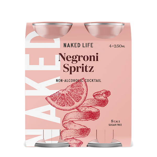 Naked Life Cocktail Negroni Spritz 4 x 250ml | Harris Farm Online