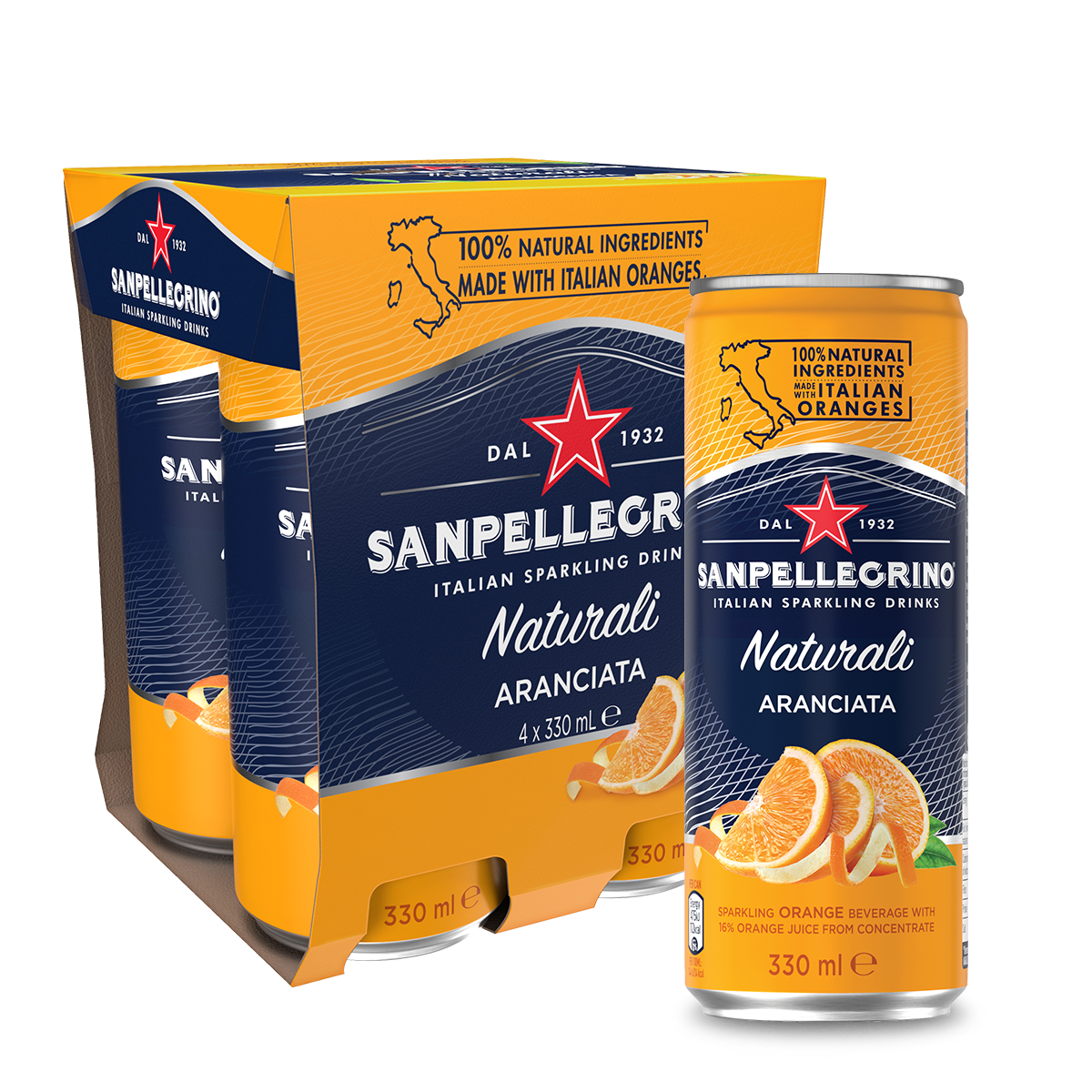 San Pellegrino Aranciata 4 x 330ml