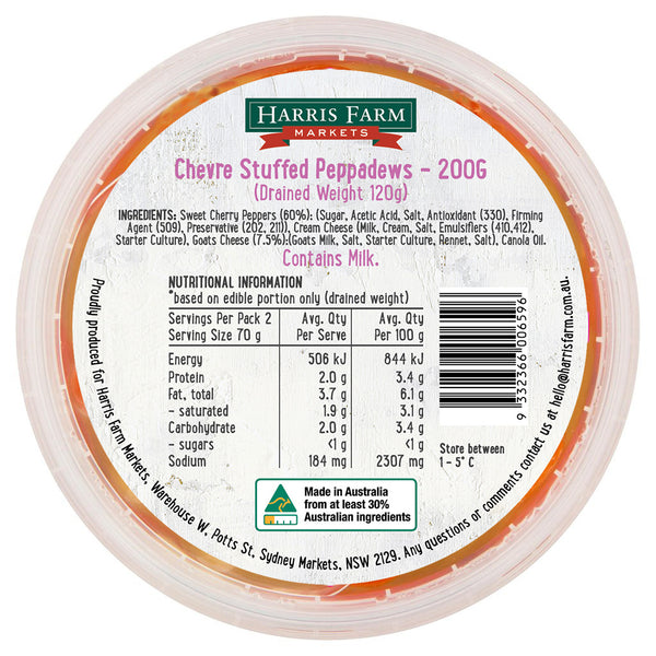 Harris Farm Chevre Stuffed Peppadews | Harris Farm Online