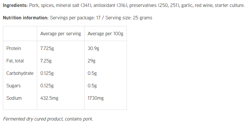 Goose On The Loose Pepperoni | Harris Farm Online