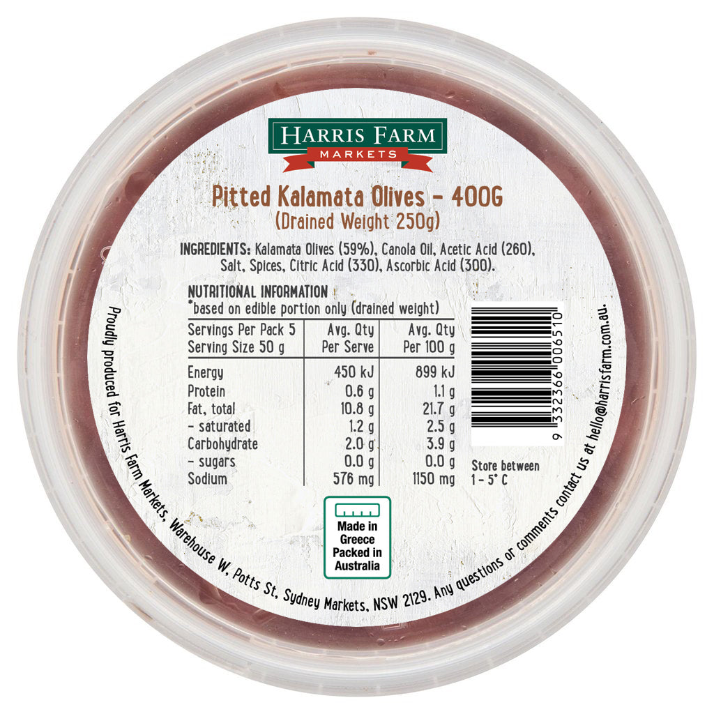 Harris Farm Olives Pitted Kalamata | Harris Farm Online