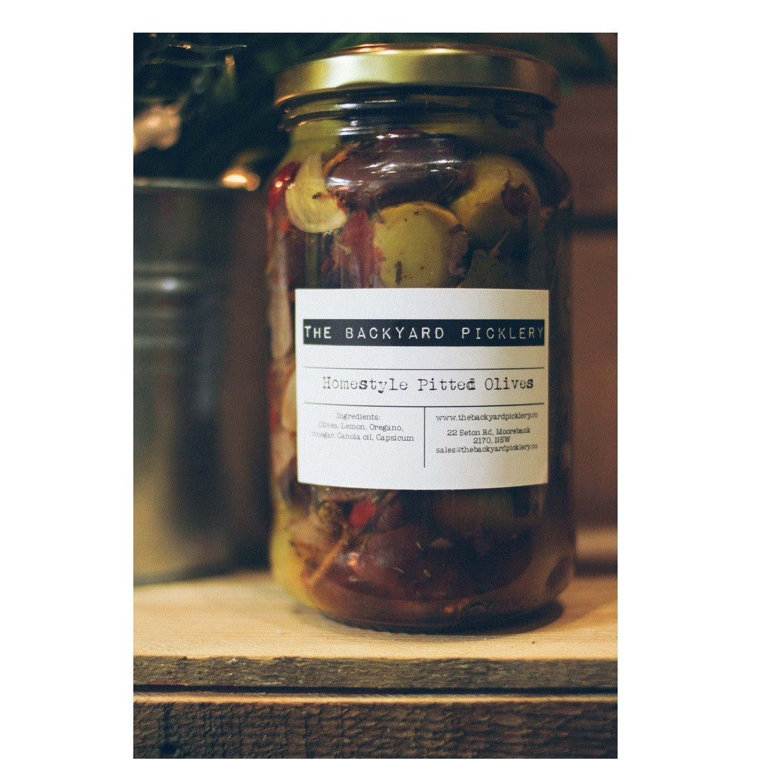 Pitted Olives Home Style 360g The Backyard Picklery , Grocery-Condiments - HFM, Harris Farm Markets

