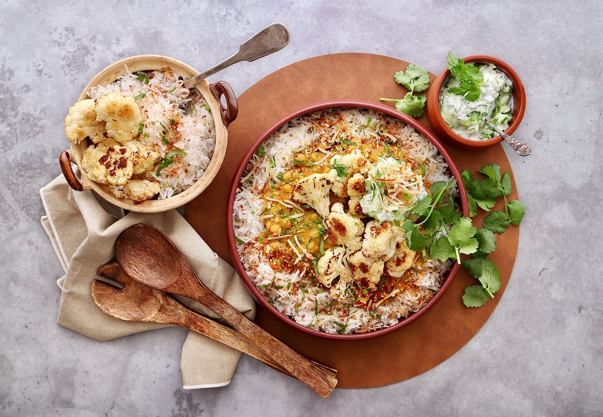 Coconut Dahl - with Roasted Cauliflower Coconut Cucumber Yoghurt and Basmati Rice | Harris Farm Online