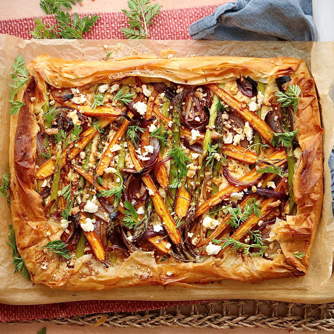 Ricotta Asparagus and Dutch Carrot Filo Galette | Harris Farm Online