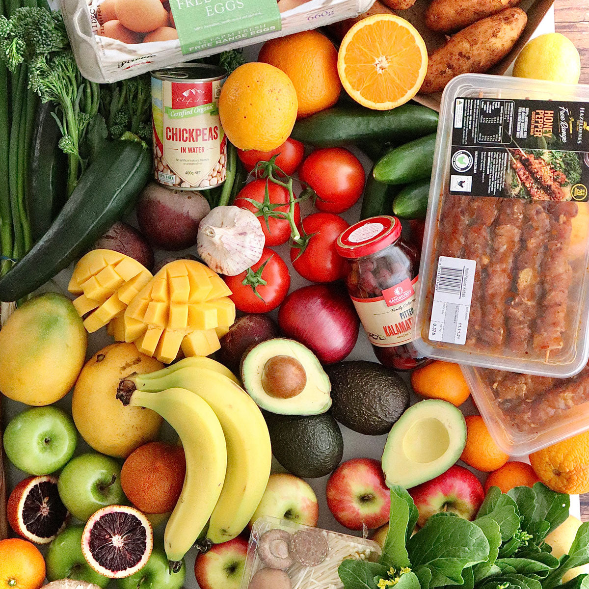 Dave's Recipe Box - Asian Style Omelette and Chicken Kebabs with Salad | Harris Farm Online