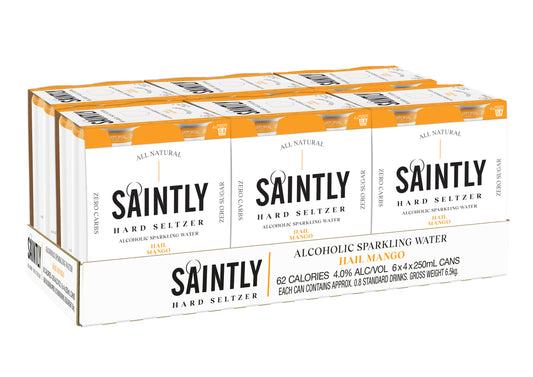Saintly Seltzer Hail Mango Case | Harris Farm Online