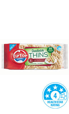 Tip Top - Bread Sandwich Thins - Lightly Seeded (6pk, 240g)