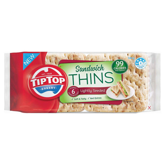 Tip Top - Bread Sandwich Thins - Lightly Seeded (6pk, 240g)