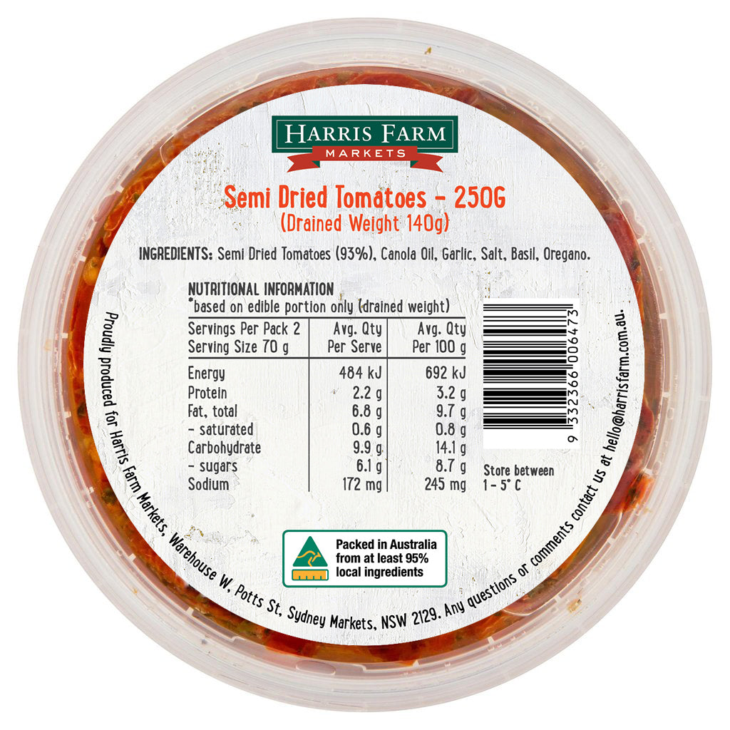 Harris Farm - Antipasti Semi Dried Tomato Marinated (250g)