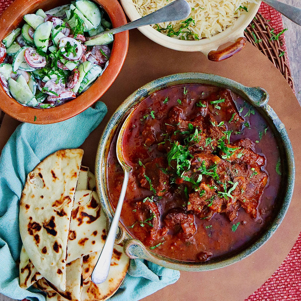 Beef Vindaloo - with Tomato and Cucumber Yoghurt Salsa