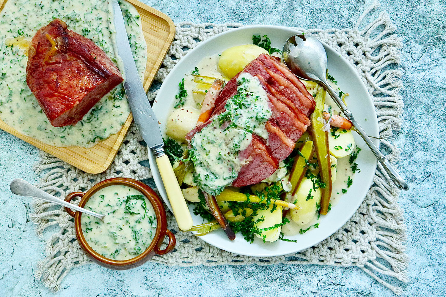 Slow Cooked Corned Beef - with Fennel and Mustard Sauce  | Harris Farm Online