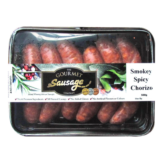 Sausages - Smoky Chorizo 500g The Gourmet Sausage , Frdg5-Meat - HFM, Harris Farm Markets
 - 2
