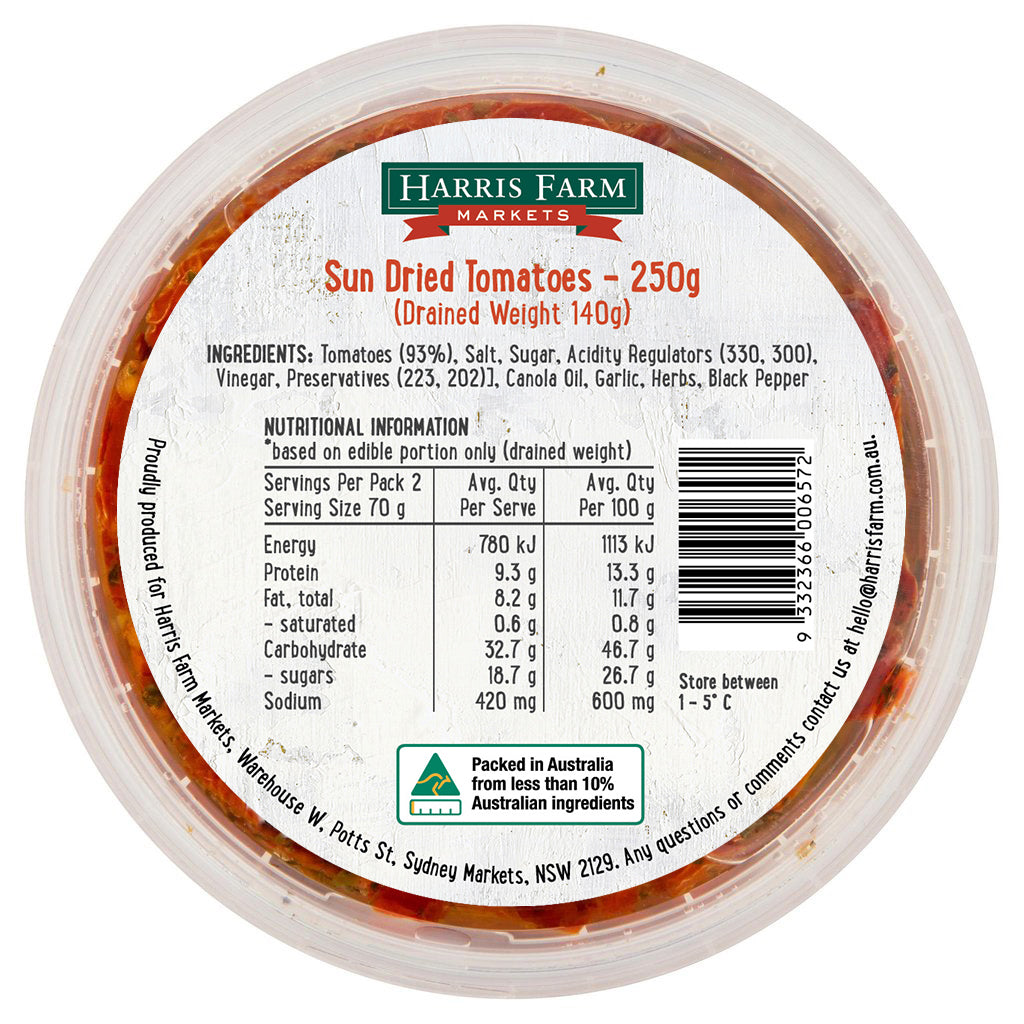Harris Farm - Tomato Sundried - Marinated (250g)