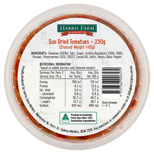 Harris Farm - Tomato Sundried - Marinated (250g)