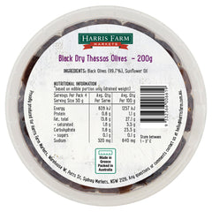 Harris Farm Black Dry Thassos Olives | Harris Farm Online