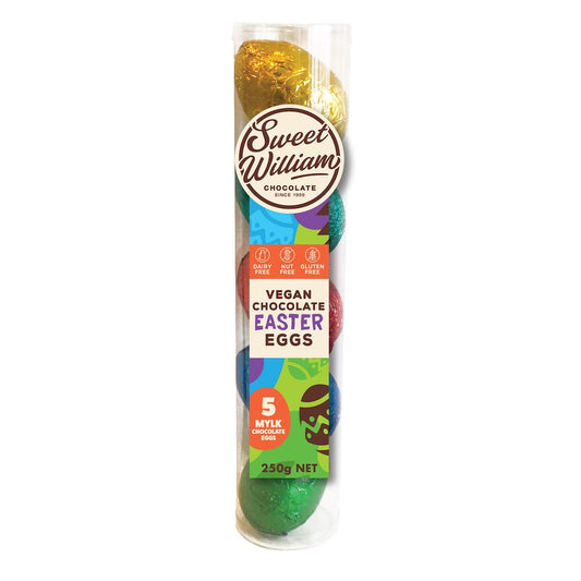 Sweet William Dairy Free Chocolate Easter Egg Tube 250g | Harris Farm Online