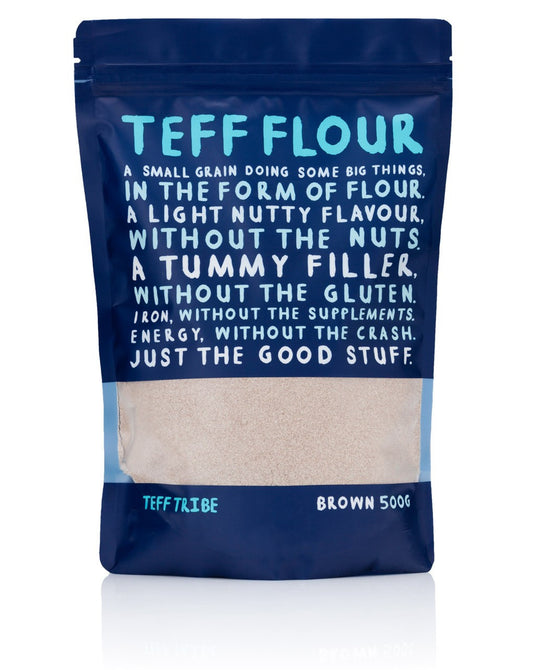 Teff Tribe Brown Flour 500g , Grocery-Grains - HFM, Harris Farm Markets
 - 1