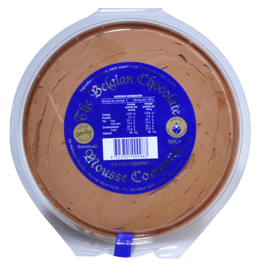 Mousse Belgian Dark Choc 500g , Frdg2-Dessert - HFM, Harris Farm Markets
