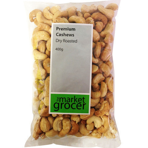 Market Grocer Cashews Dry Roasted 400g , Grocery-Nuts - HFM, Harris Farm Markets
