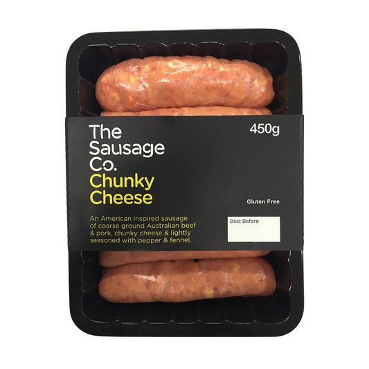 Sausages - Cheese, Pork & Beef 450g The Sausage Co , Frdg5-Meat - HFM, Harris Farm Markets
