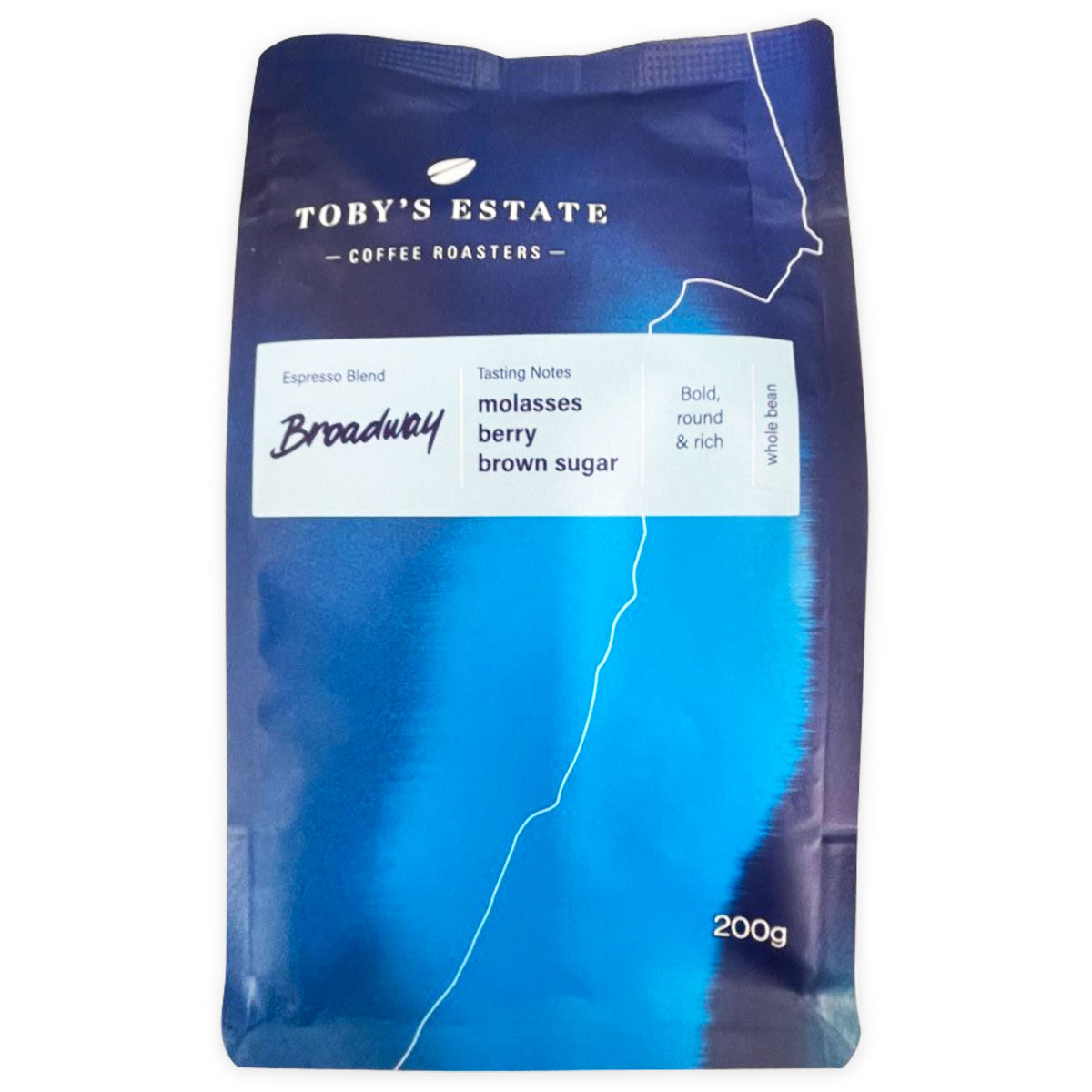 Toby's Estate Broadway Espresso Roast Coffee Beans 200g
