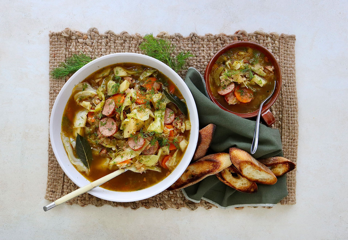 Ukrainian Cabbage and Smoked Sausage Soup - Kapusnyak | Harris Farm Online