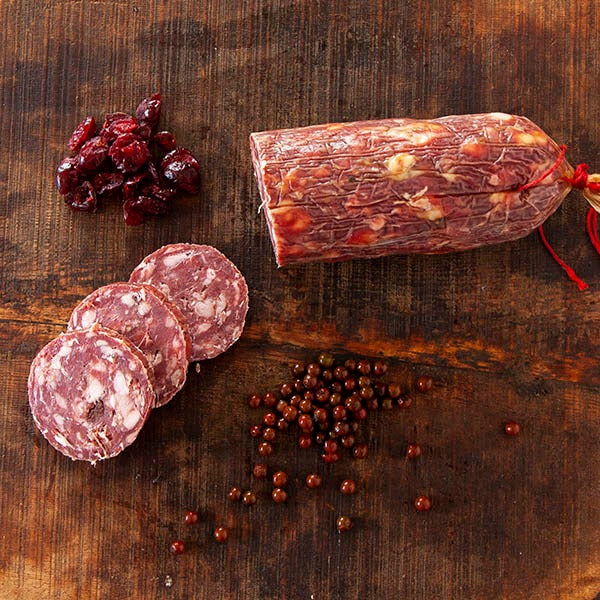 Goose On The Loose Venison Salami with Cranberry and Pink Peppercorn  | Harris Farm Online