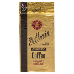 Vittoria Coffee Espresso 100% Arabica Ground Coffee 200g