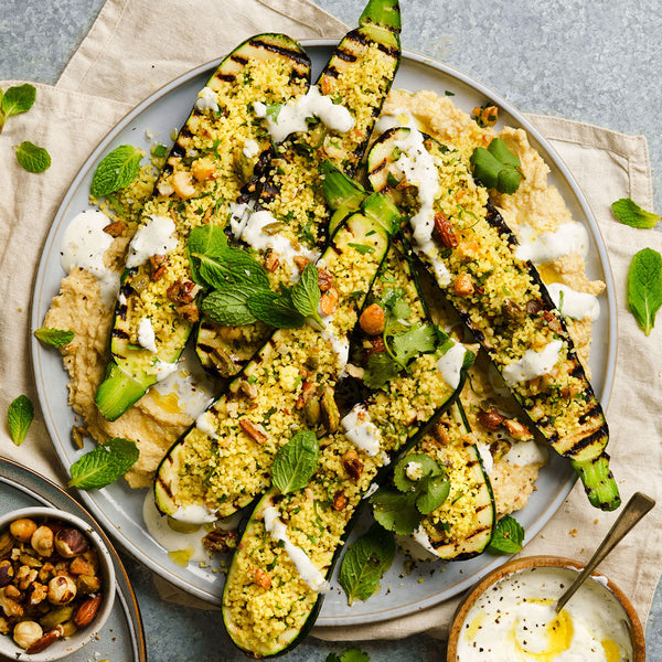 Imperfect Stuffed Zucchini - with Herbed Couscous and Mixed Nuts | Harris Farm Online
