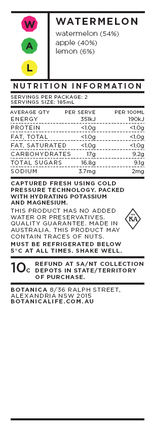 Botanica Cold Pressed Watermelon Blend 370mL , Frdg1-Drinks - HFM, Harris Farm Markets
 - 2