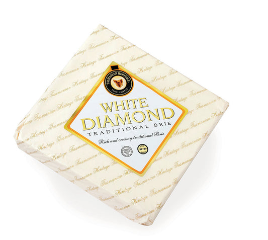 Brie Tasmanian Heritage White Diamond 190-250g , Frdg1-Cheese - HFM, Harris Farm Markets
