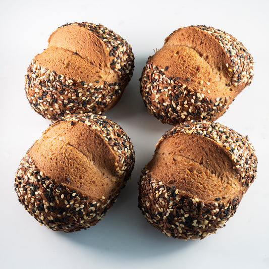 Wholegreen Bakery Gluten Free Vegan Seeded Sourdough Roll 4x140g