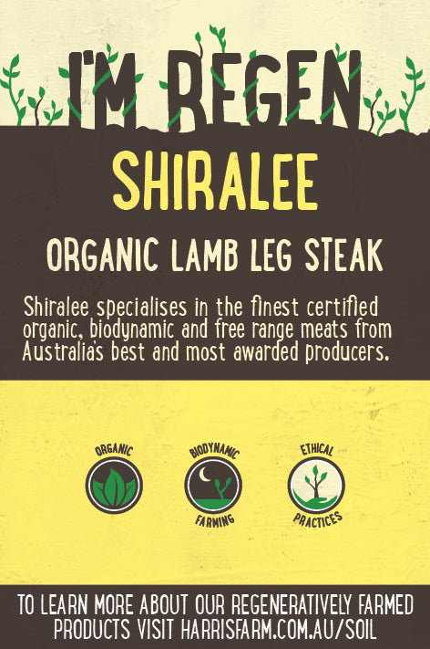 Lamb - Leg Steaks - Organic (3 pieces, 220-420g) Shiralee