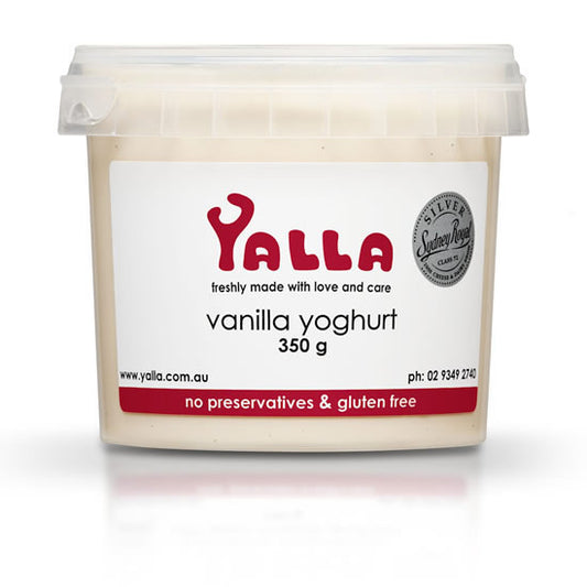 Yalla Yoghurt Vanilla 350g , Frdg2-Dairy - HFM, Harris Farm Markets
