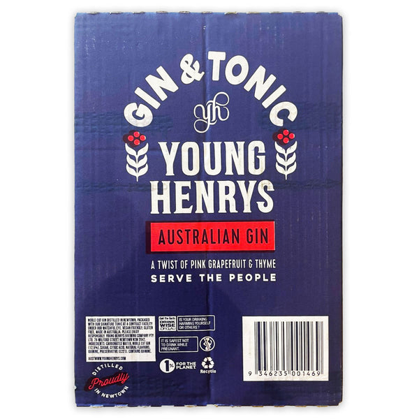 Young Henrys Gin and Tonic Case 24 x 250ml | Harris Farm Online
