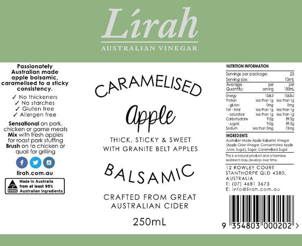 Lirah Caramelised Balsamic Vinegar Apple | Harris Farm Online