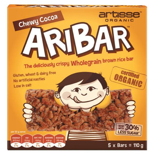 Artisse Organic - Aribar - Chewy Cocoa (5xBars, 110g)