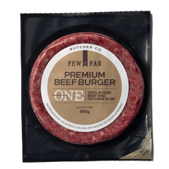 Few and Far Premium One Ingredient Beef Burger 150g