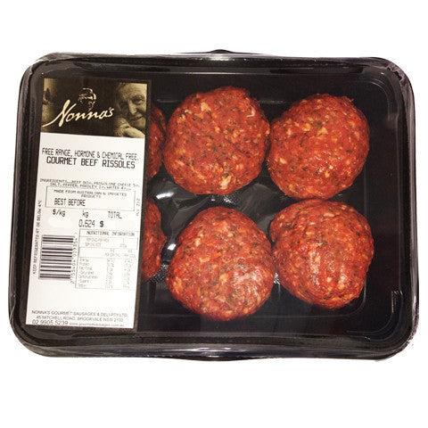 Beef Rissoles Gourmet Nonnas 610g , Frdg5-Meat - HFM, Harris Farm Markets
