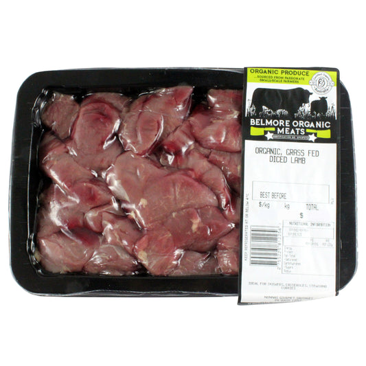 Grass Fed Belmore Organic Diced Lamb 300-500g