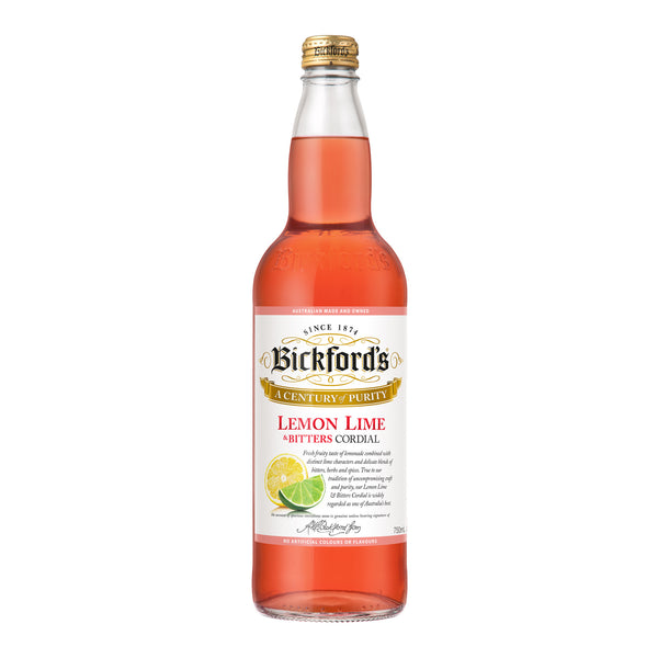 Bickfords Lemon Lime Bitters Cordial 750ml