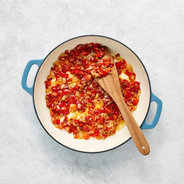 Easter Braised Lamb Shoulder with Tomato Capsicum Sauce and Kipfler Potatoes