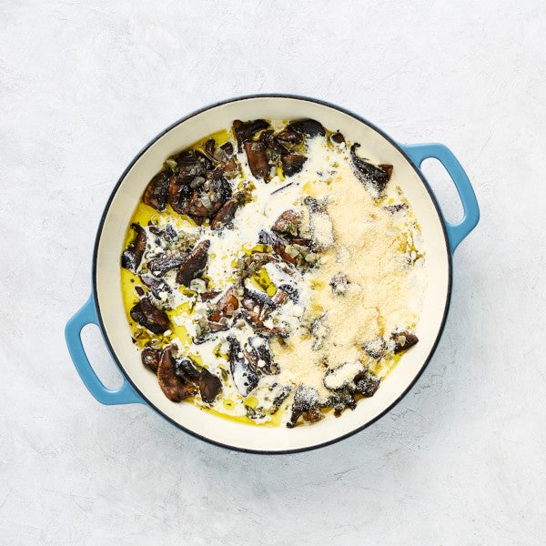 Gnocchi - with Creamy Mushrooms, Asparagus & Parmesan