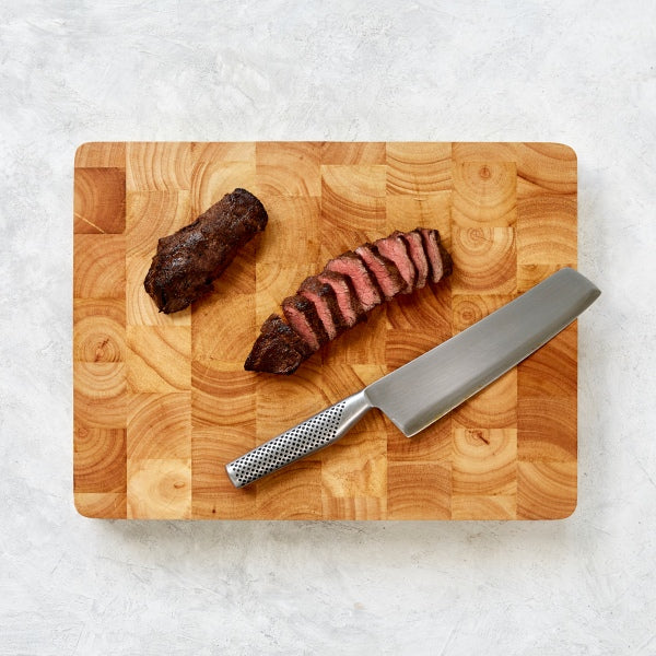 Pillow Steak with Caprese Salad, Kipfler Potatoes and Salmoriglio