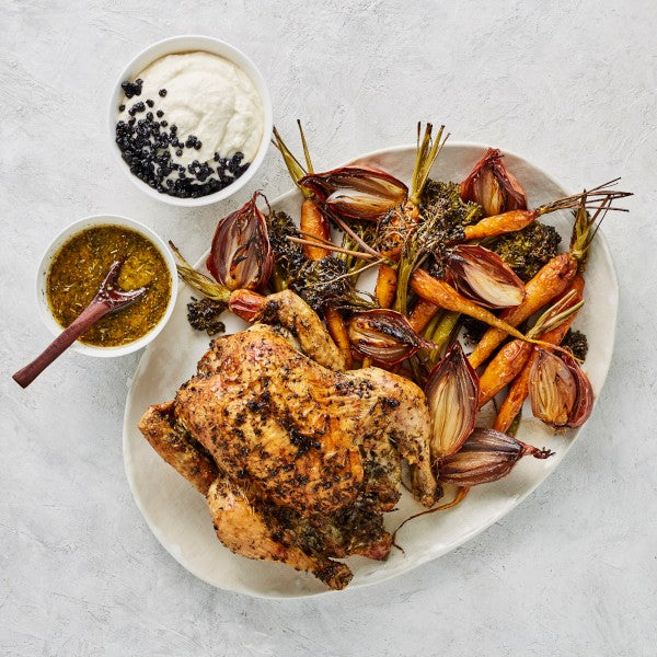 Easter Italian Spiced Chicken with Caramelised Vegies and Citrus Ricotta