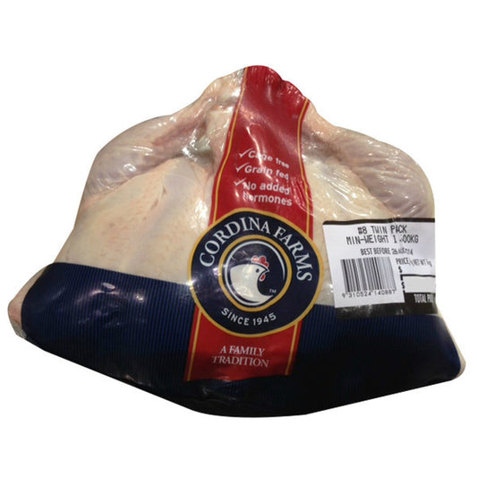 Chicken - Whole Twin Pack (1.6kg) Cordina , Frdg5-Meat - HFM, Harris Farm Markets
