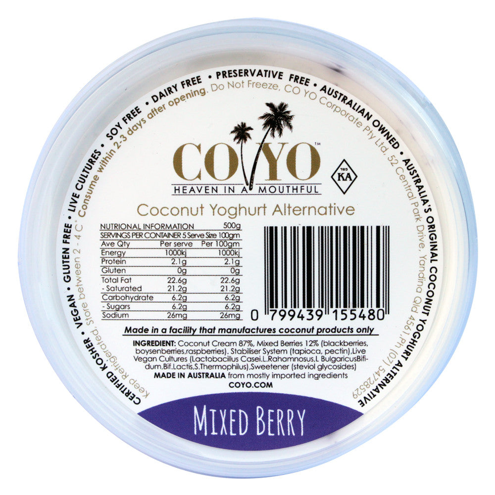 Co-Yo Yoghurt Mixed Berry 500g , Frdg2-Dairy - HFM, Harris Farm Markets
 - 2