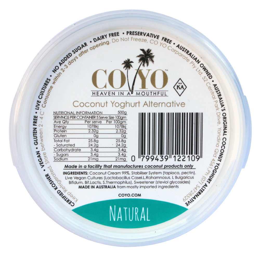 Co-Yo Yoghurt Natural 500g , Frdg2-Dairy - HFM, Harris Farm Markets
 - 2