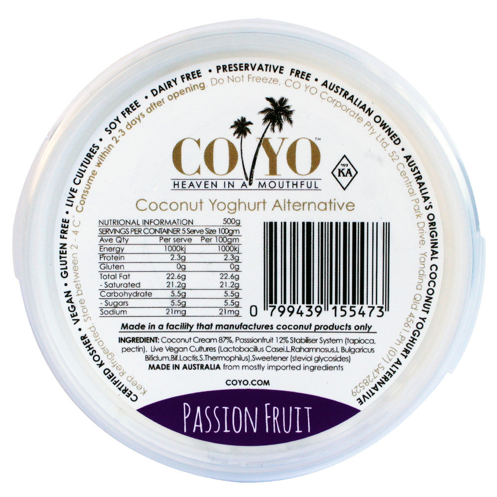 Co-Yo Yoghurt Passionfruit 500g , Frdg2-Dairy - HFM, Harris Farm Markets
 - 2